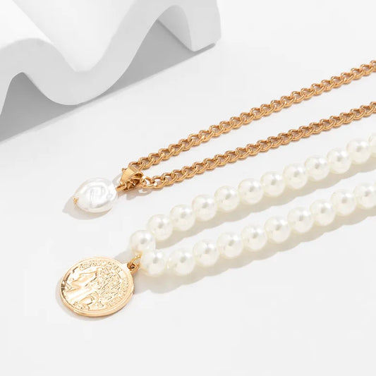 Elegant Pearl Layered Necklace